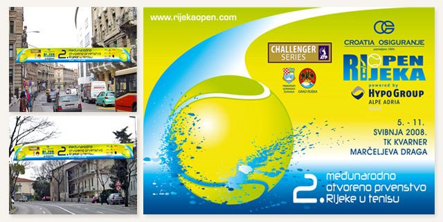Banner za 2. međunarodno otvoreno prvenstvo Rijeke u tenisu